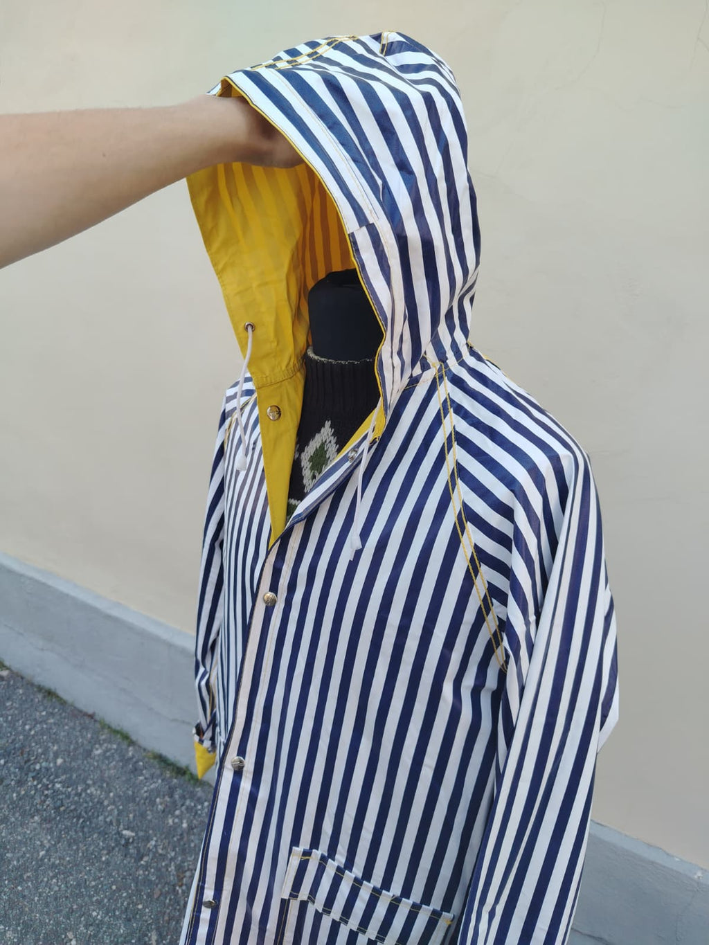 Impermeabile Vintage a Righe – Stile Marinaro / Fisherman Jacket