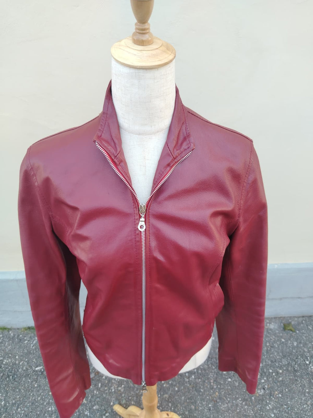 Giacca Biker Bordeaux