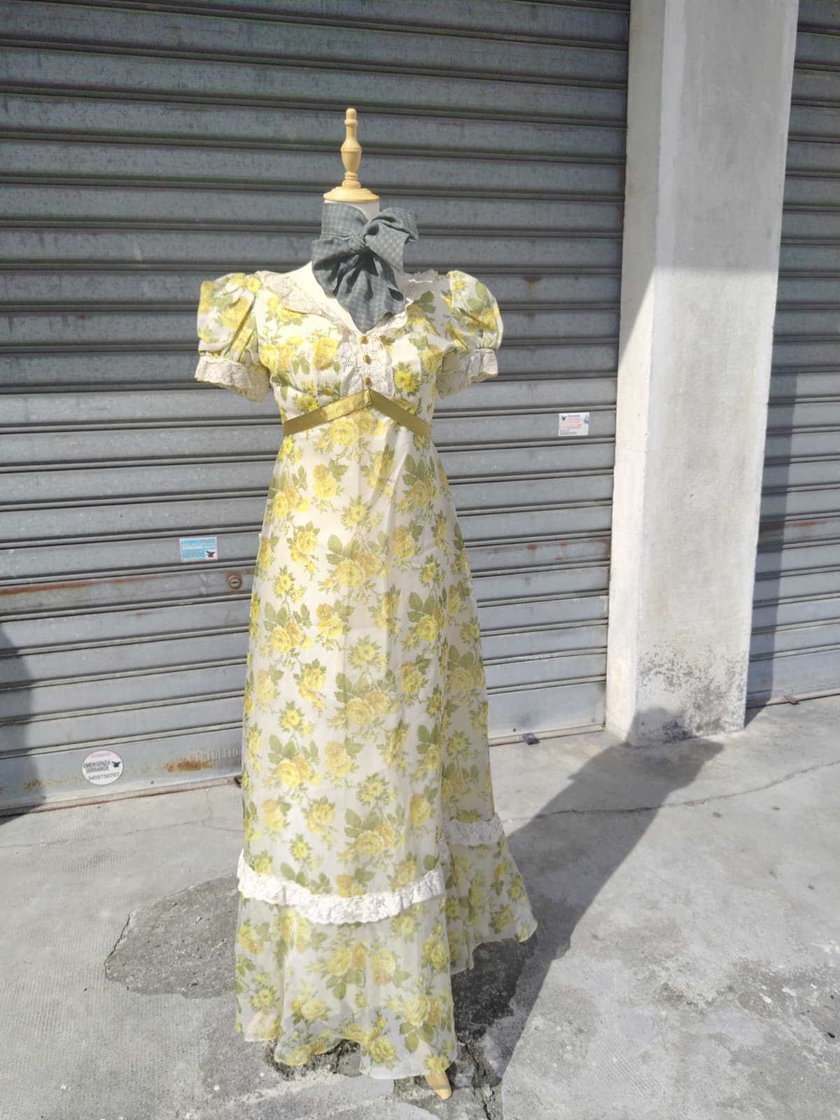 Abito Lungo Vintage Anni '70 – Stile Impero / Romantic Cottagecore