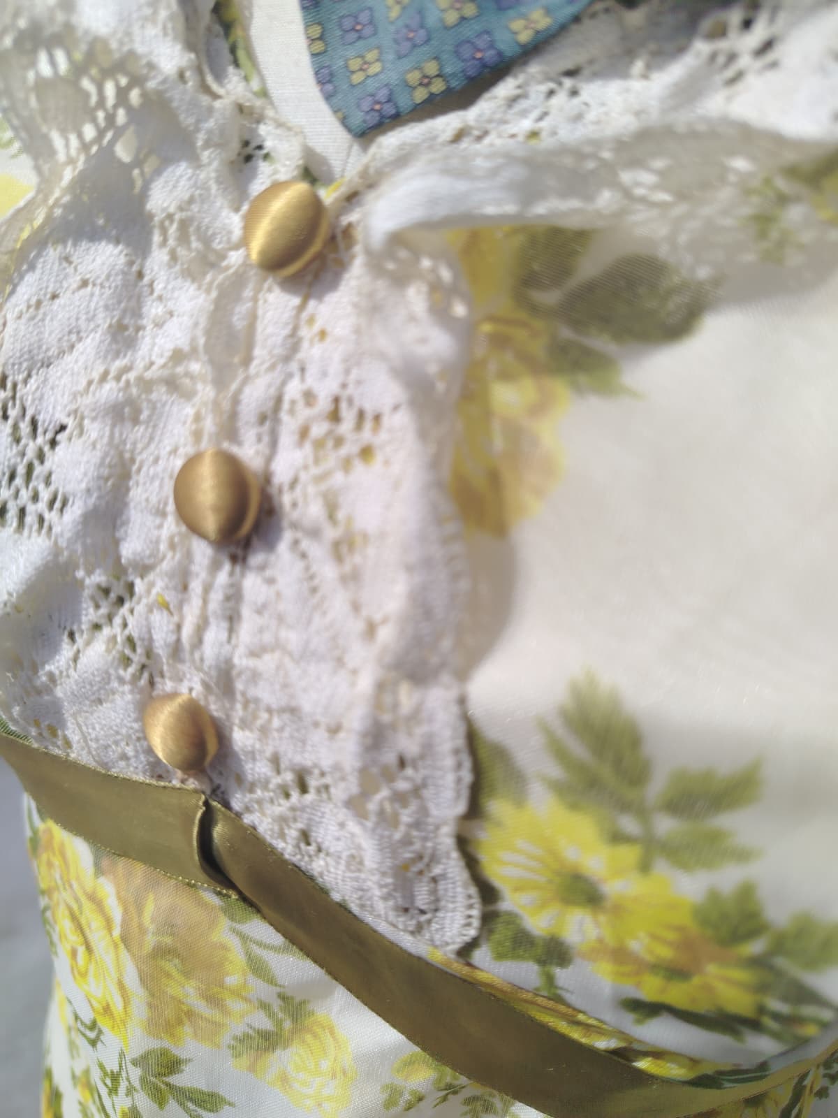 Abito Lungo Vintage Anni '70 – Stile Impero / Romantic Cottagecore